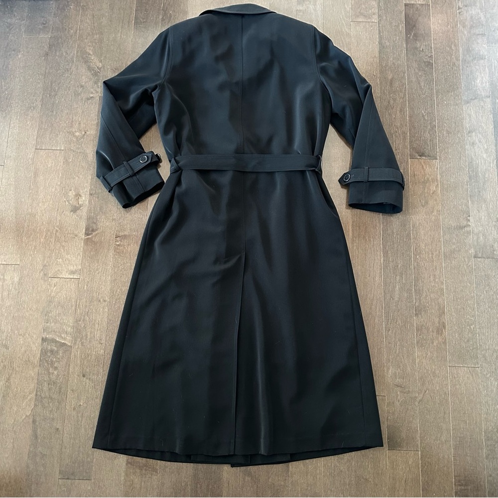 Vintage Jacqueline Ferrar Maxi Trench Coat Belt Timeless Classic Versatile 8 - Picture 12 of 13